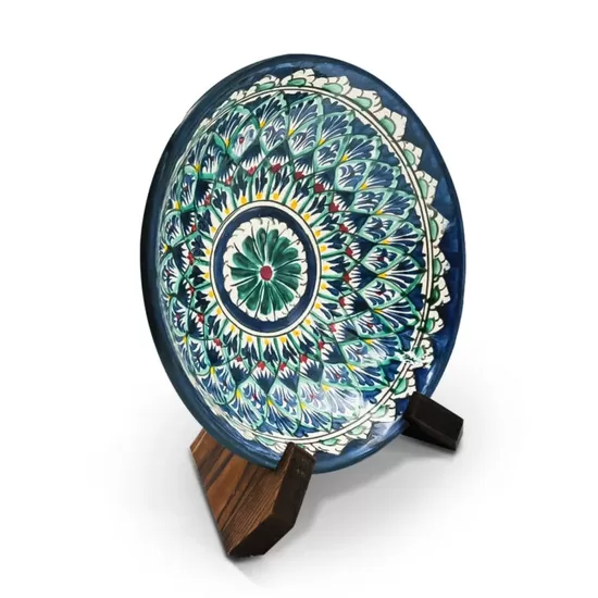 УЗБЕКСКАЯ ЧАША синяя 23 см Мехраб декоративный